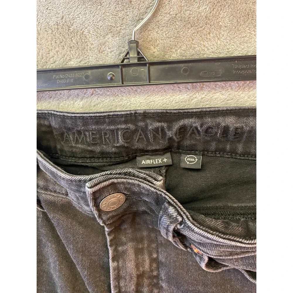 American Eagle AirFlex+ Jeans Mens 29x30 Black Slim Straight Stretch Denim